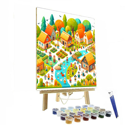 Vibrant Village Vignettes Paint By Color