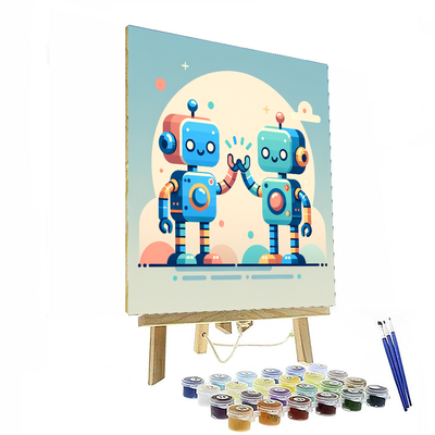 Whimsical Robot Friends Paint By Color