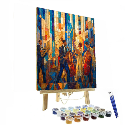 Art Deco Inspired Jazz Age Groove  Paint By Numbers Art