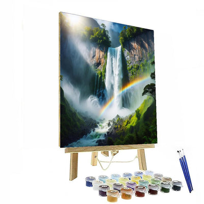 Glorious Rainbow Waterfall Painting By Numbers Kit