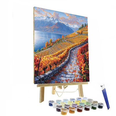 Lavaux Vineyards - Switzerland Numbered Painting Kits