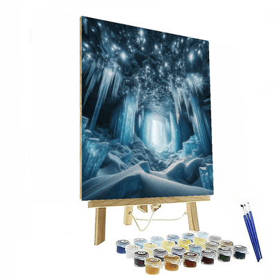 Glistening Ice Cavern DIY Paint By Numbers