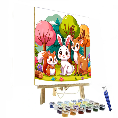 Joyful Woodland Friends Painting By Numbers Kit