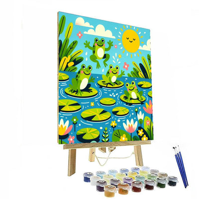 Hoppy Frogs Painting By Numbers Kit