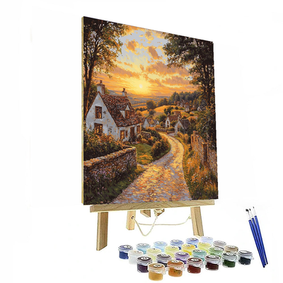 Claude Lorrain Inspired Charming Village Scenery  Painting By Numbers Kit