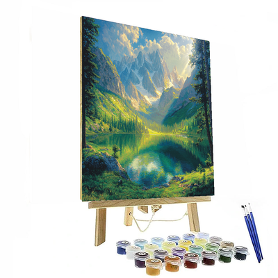 Albert Bierstadt Inspired Mystical Mountain Peaks  Paint By Numbers Kits