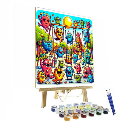 Silly Monsters Playground DIY Paint By Numbers