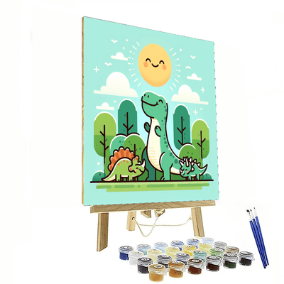 Fun Dino Discovery Painting Number Kit