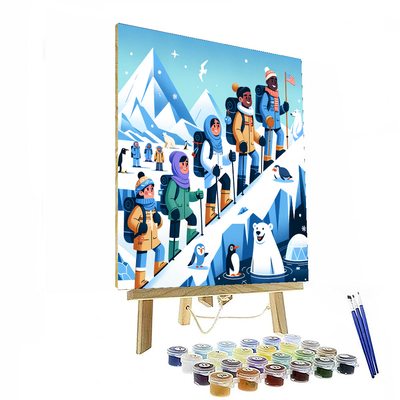 Snowy Mountain Adventure Painting By Numbers Kit