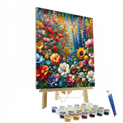 Vibrant Wildflower Garden Paint By Color