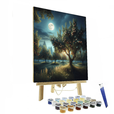 Harvest Moon Over Orchard Numbered Painting Kits