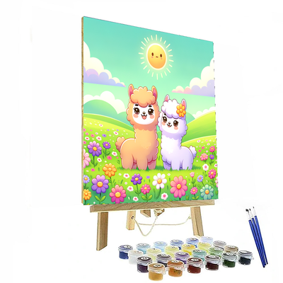 Adorable Alpacas Paint By Numbers Art