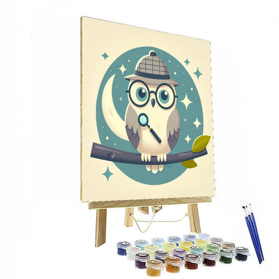 Secret Agent Owl Mission DIY Paint By Numbers