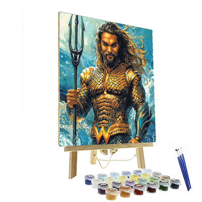 Jason Momoa: The Unyielding Spirit Of Aquaman Painting By Numbers Kit