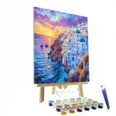 Santorini Cliffs - Santorini Painting Number Kit