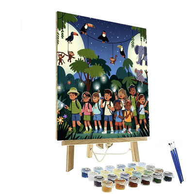 Starlit Jungle Expedition Painting By Numbers Kit