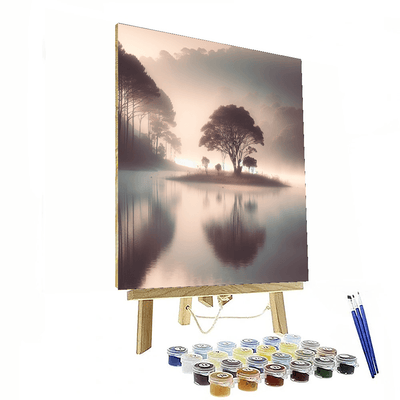 Serene Lakeside Morning Numbered Painting Kits