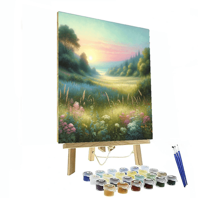 Serene Meadow At Dawn Paint By Numbers