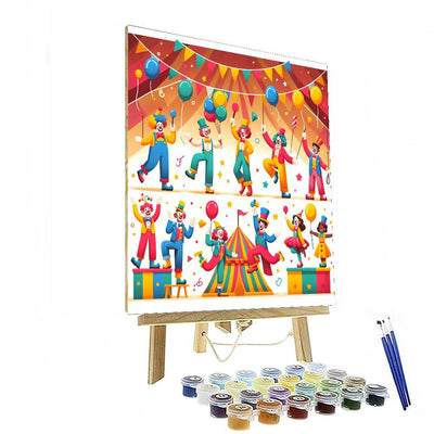 Jolly Clowns Paint By Number