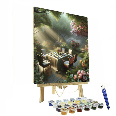 Elegant Tea Garden Paint By Numbers Kits