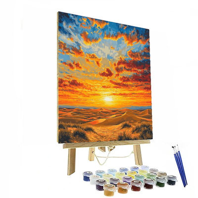 Georgia O'Keeffe Inspired Captivating Desert Sunset  Paint By Number