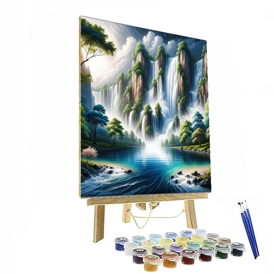 Cascading Waterfalls Adventure Paint By Numbers Kits