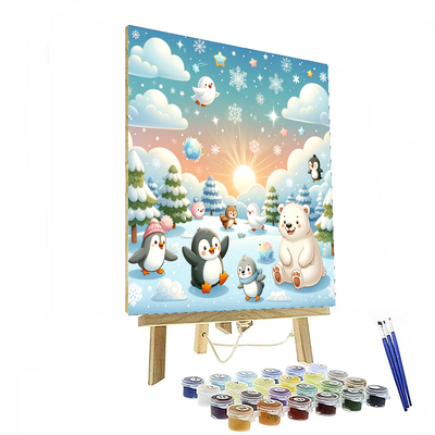 Whimsical Snowy Day Paint By Number