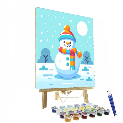 Snowy Snowmen Paint By Numbers Art