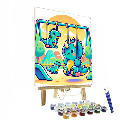 Charming Dino Playground Paint By Color