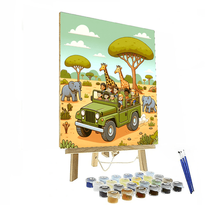 Safari Adventure Ride Painting Number Kit