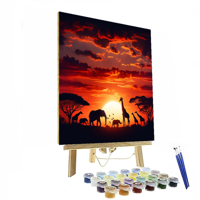 Safari Adventure At Sunset Paint By Color