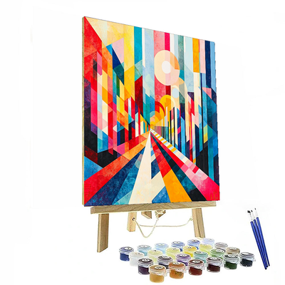 Wassily Kandinsky Inspired Abstract Urban Mosaic  Paint By Numbers