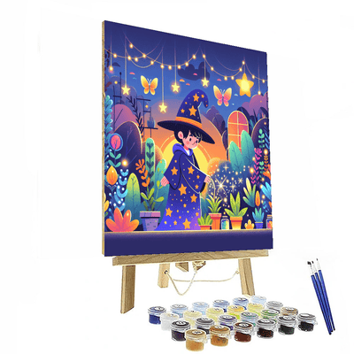 Charming Wizard's Garden Painting Number Kit