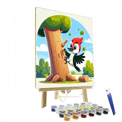 Wacky Woodpecker Painting By Numbers Kit