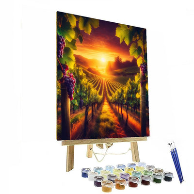 Rustic Vineyard Romance Paint By Numbers Art