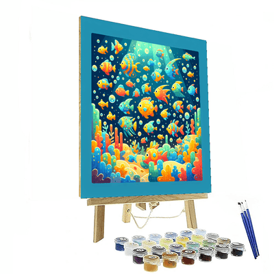 Underwater Adventure With Colorful Fish Number Painting