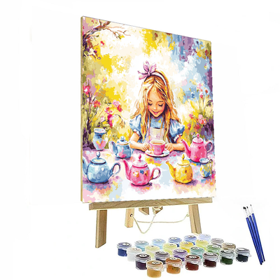 Alice's Enchanted Tea Party - Disney Inspired Number Painting