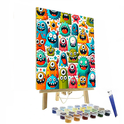 Silly Monsters Painting Number Kit