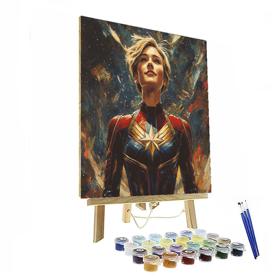 Brie Larson: Empowering Forces Of Captain Marvel Paint By Number