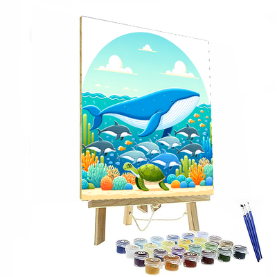 Whale's Ocean Symphony DIY Paint By Numbers