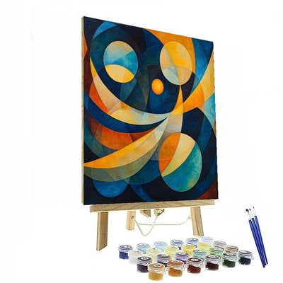 Wassily Kandinsky Inspired Abstract Solar Symphony  Painting By Numbers Kit