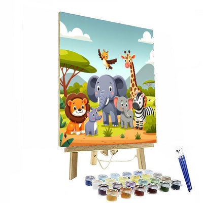 Safari Adventures In Africa Painting By Numbers Kit