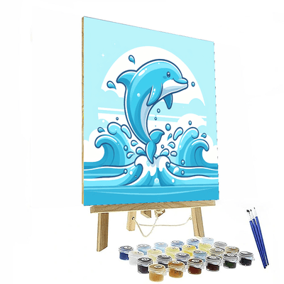 Charming Dolphin Adventure Painting By Numbers Kit