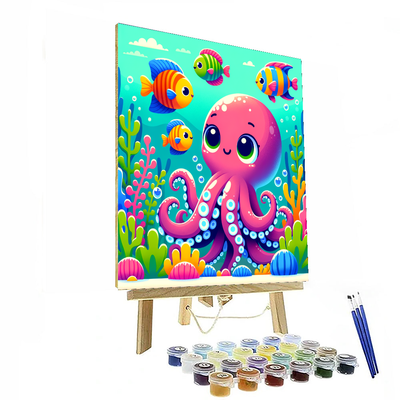 Curious Underwater Friends DIY Paint By Numbers