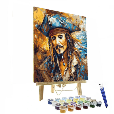 Johnny Depp: The Eccentric Spirit Of Captain Jack Sparrow Numbered Painting Kits