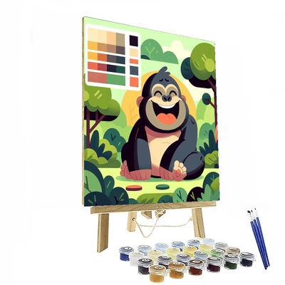 Giggling Gorilla Number Painting