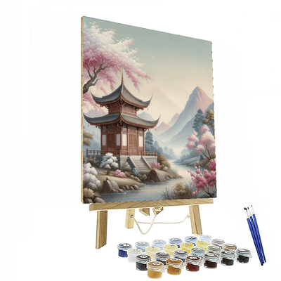 Serene Asian Landscape Paint By Numbers