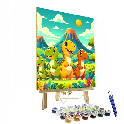 Kingdom Of Dinosaurs Numbered Painting Kits