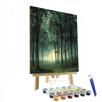 Caspar David Friedrich Inspired Mysterious Landscape  DIY Paint By Numbers