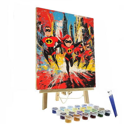 The Incredibles Family Heroics - Disney Inspired Paint By Numbers Kits